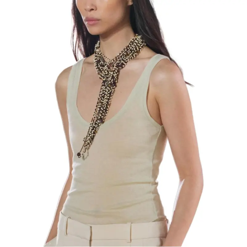 ZARA Tank Top Women's Light Khaki-3