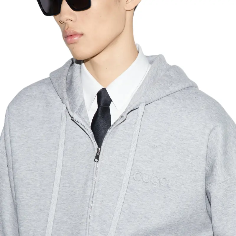 GUCCI Logo embossed Hoodie-5