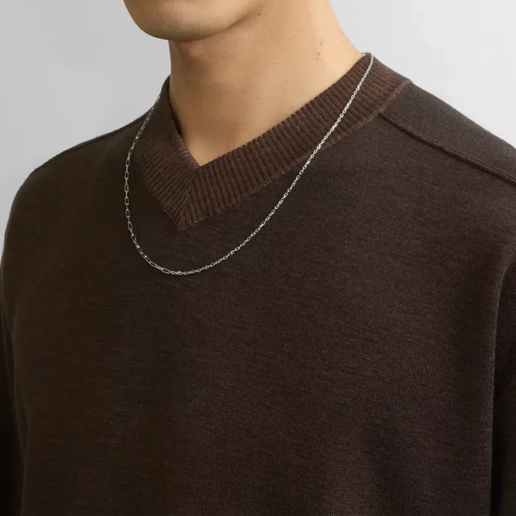Burberry Brass Necklaces Men's Silver-1