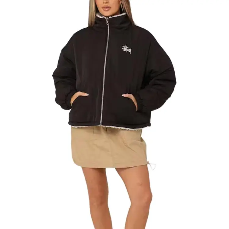 Stussy Jackets Coats Women's Black/White-1