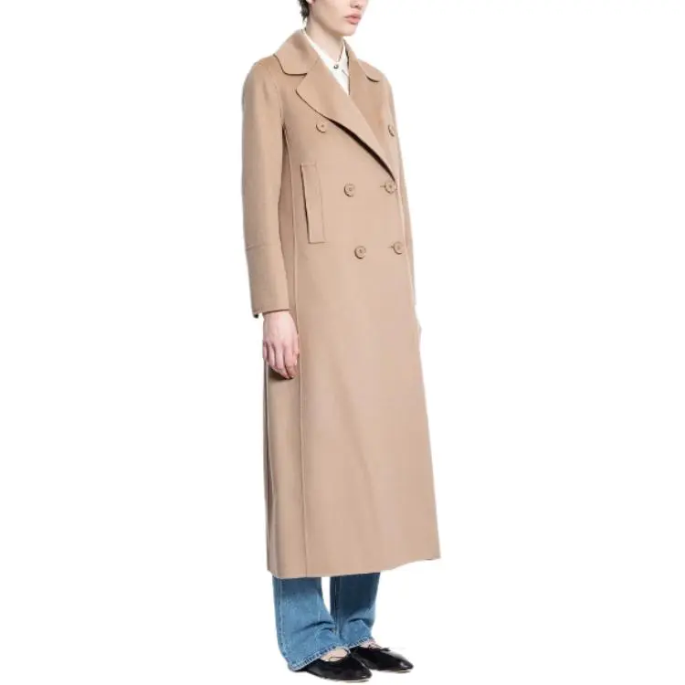 'S MAX MARA Custodi Double Breasted Long Sleeved Coat-2