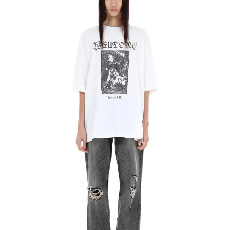 WE11DONE SS25 T Shirt Unisex White-3