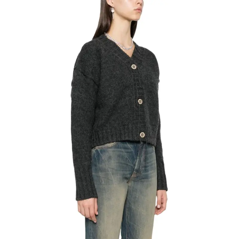 Acne Studios Knit Cardigan Anthracite Grey-3