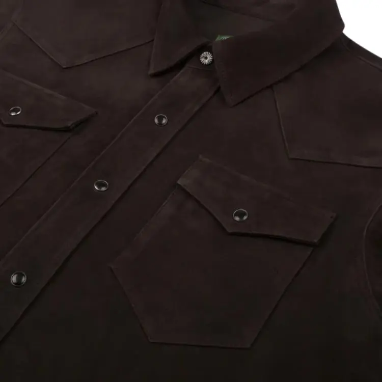 Denim Tears Suede Leather Western Shirt-2