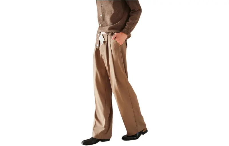 SAME FLOW Suit Trouser Men's Tea Brown-3