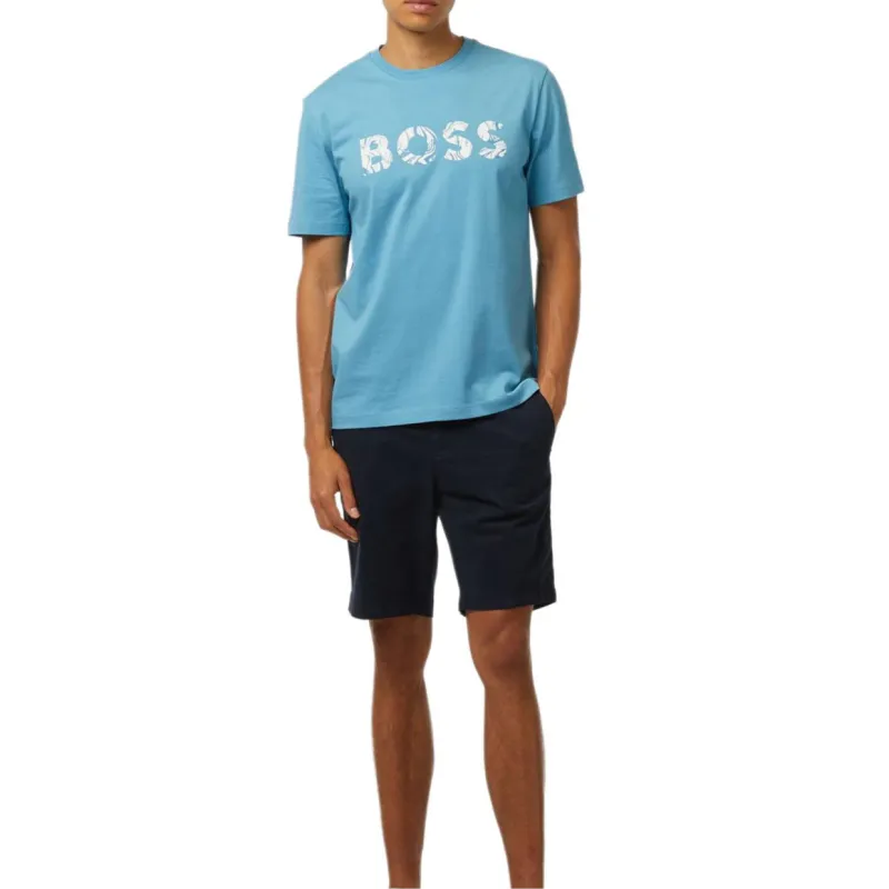 HUGO BOSS Logo print Cotton T shirt-4