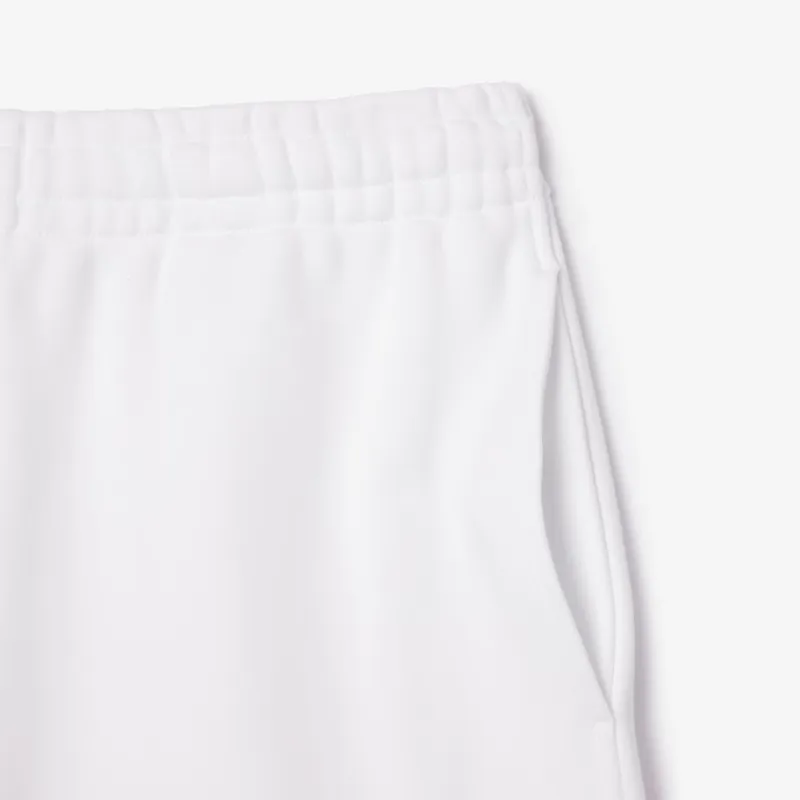 LACOSTE Slogan embroidered Cotton Track Shorts-4