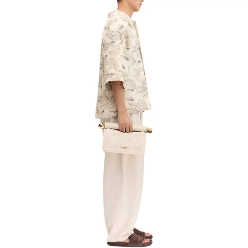 Jacquemus The Aloe Banana Jacquard Boxy Shirt-4