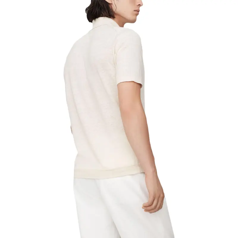 Brunello Cucinelli Short Sleeved Ribbed Knit Polo Shirt-3