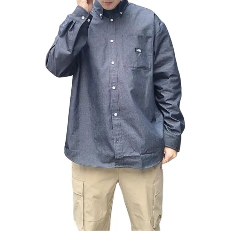 THE NORTH FACE TRAVELER DENIM SHIRTS Shirt Unisex Denim Blue-4