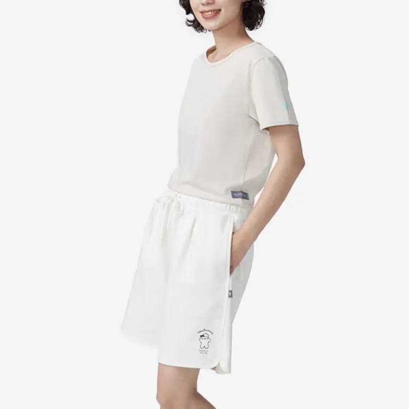 New Balance Centripetal Life Illustration Series Casual Shorts Women's Ivory White-2