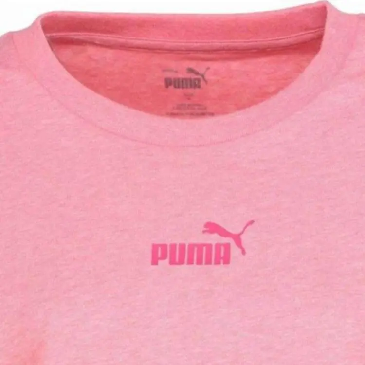 PUMA ESS+ MX NO1 Regular T Shirt Women's Pink-3