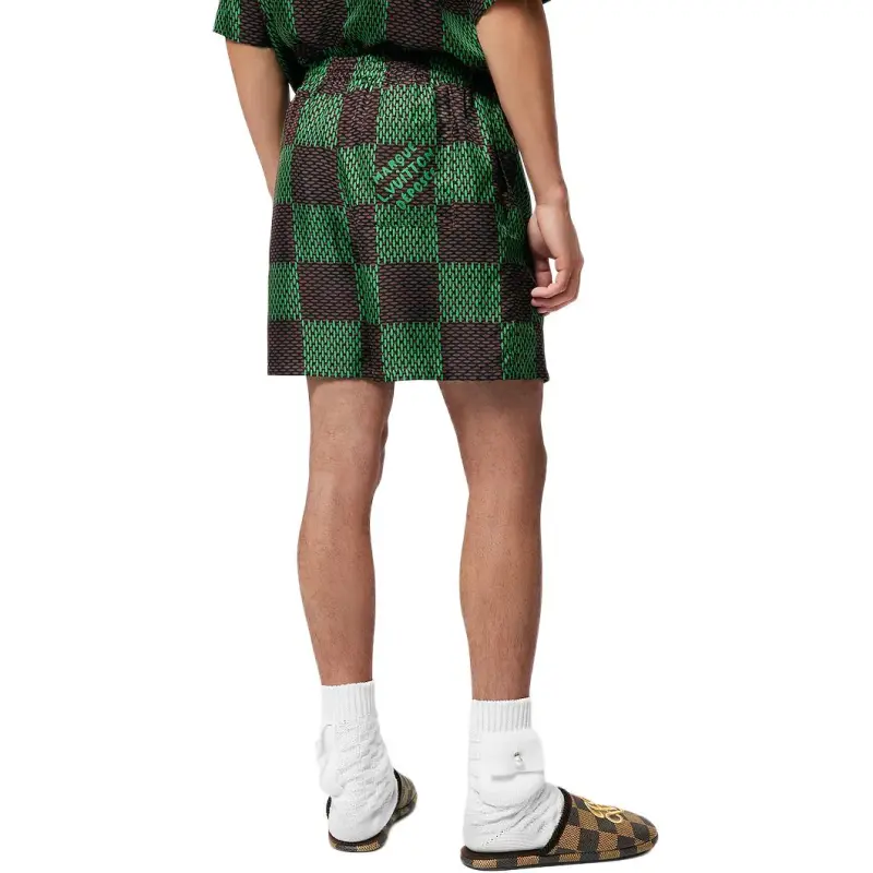 LOUIS VUITTON Damier Silk Shorts-3
