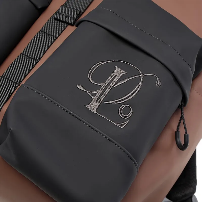 LiNing Polyurethane Backpack Regular Unisex Umber & Black-9