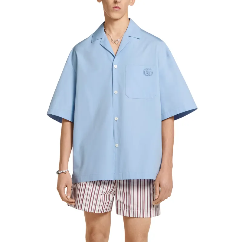 GUCCI Lido FW25 Shirt Men's Light Blue-2