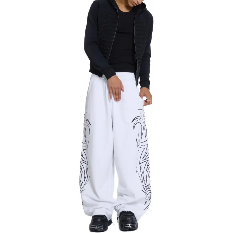Jaded London Drift Series Blade Joggers Casual Pants Men's White-1