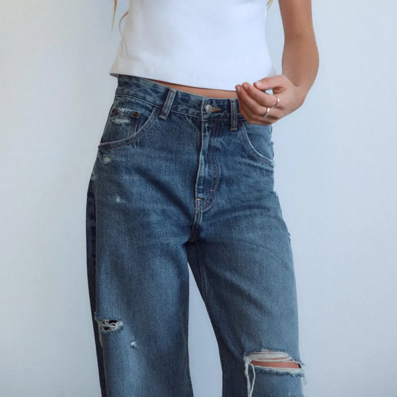 ZARA Trf Jeans Women's Blue-5