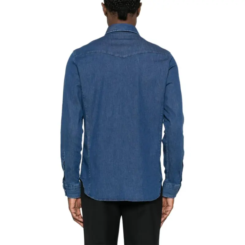 TOM FORD Long Sleeved Denim Shirt-3