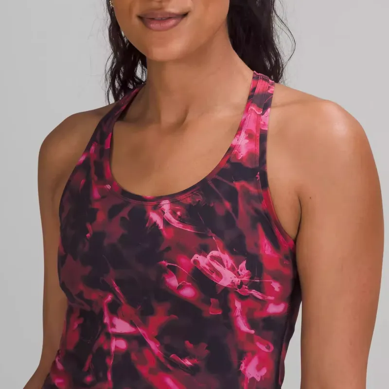 Lululemon Tank Top Women's Pink Floral Mixed Color-3