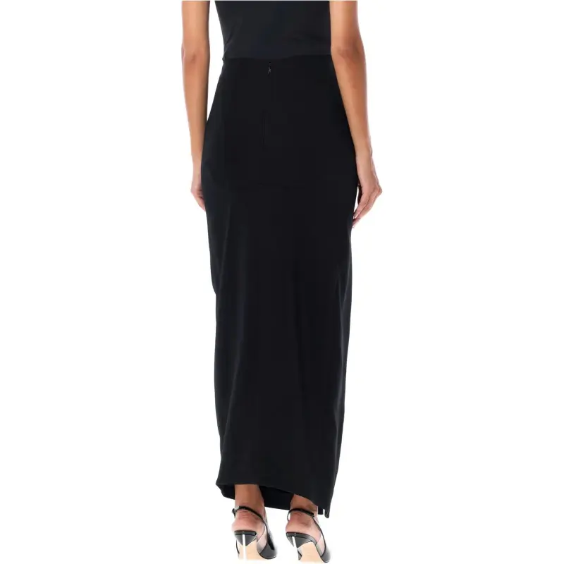 Mugler Front Slit Pierced Pencil Skirt-1