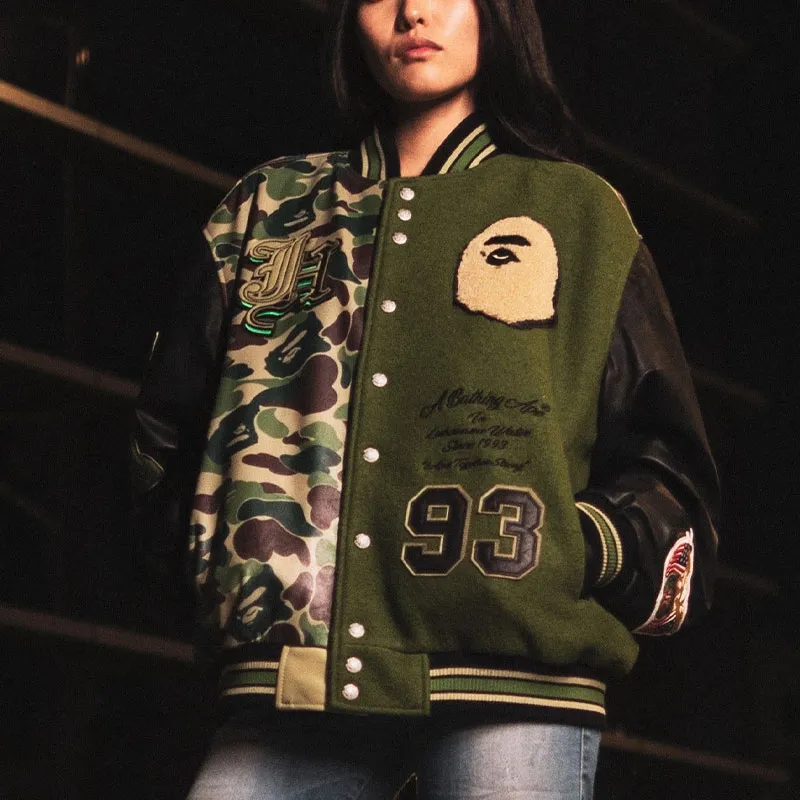 Jeff Hamilton X A BATHING APE Jeff Hamilton Collaboration Jackets Unisex Green-2