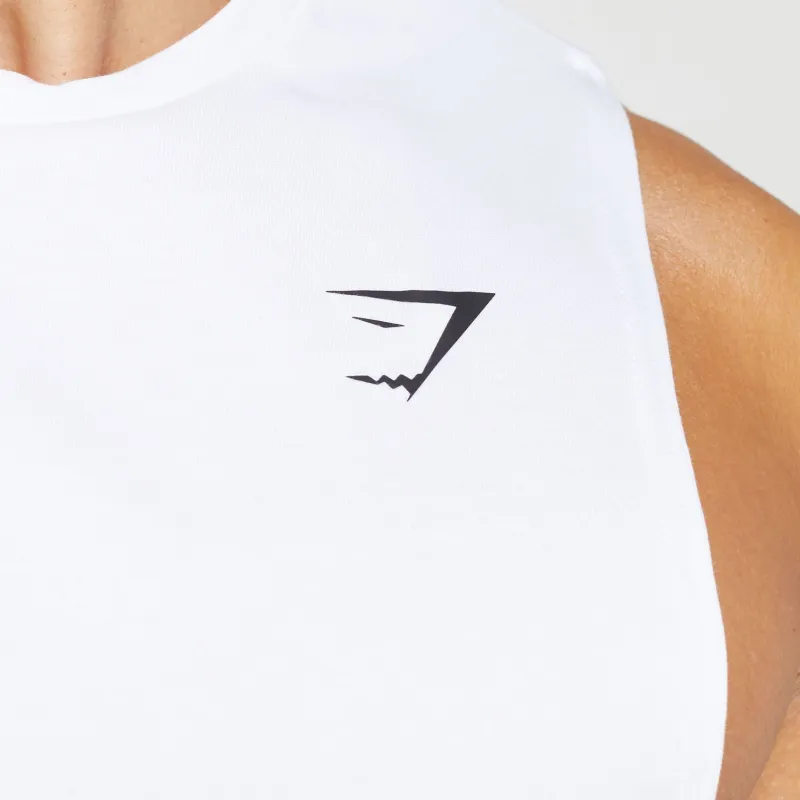 GYMSHARK Tank Tops Men White-4