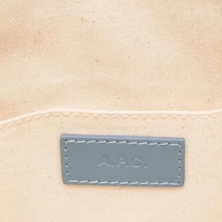 A.P.C Cotton Handbag Shoulder Bag Women's Blue-3