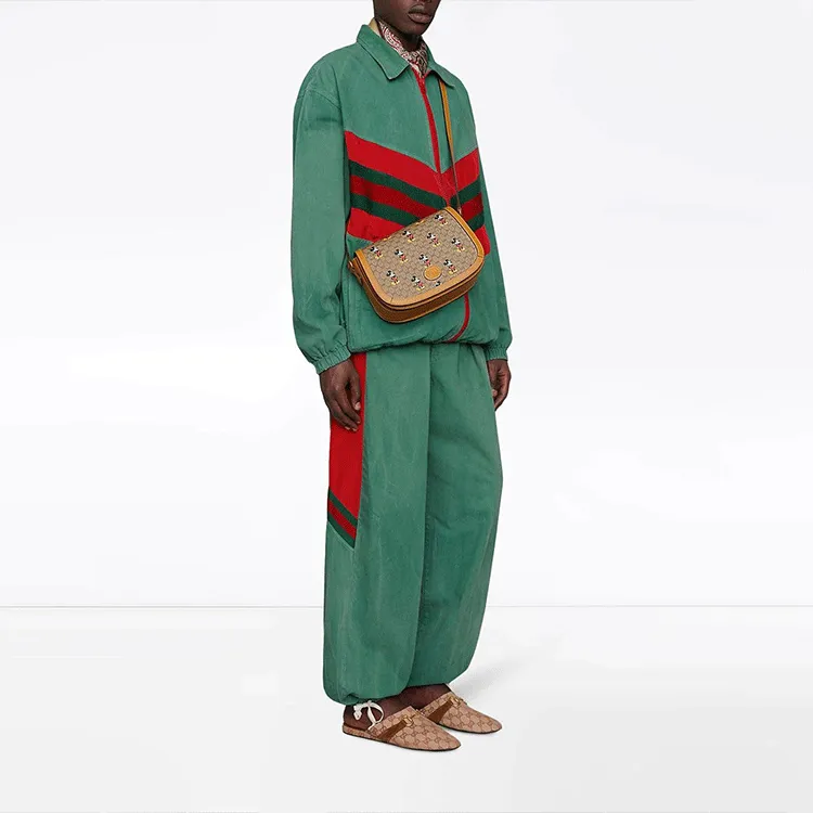GUCCI Knitted Sports Pants Men's Green-4