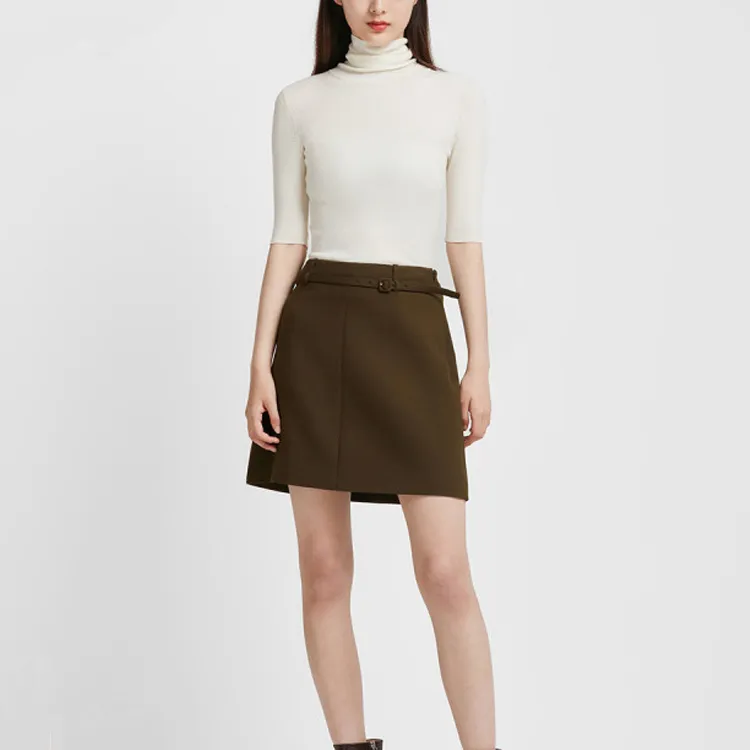 THEORY Casual Short Skirts Women's Oak-1