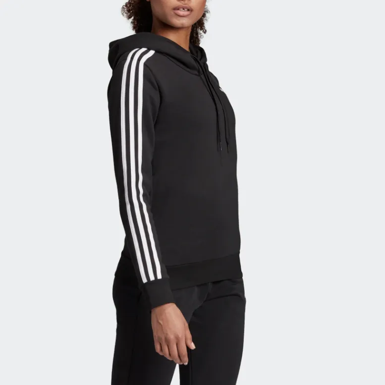 Adidas 3 Stripes Hoodie Sweatshirt Women's Black-3