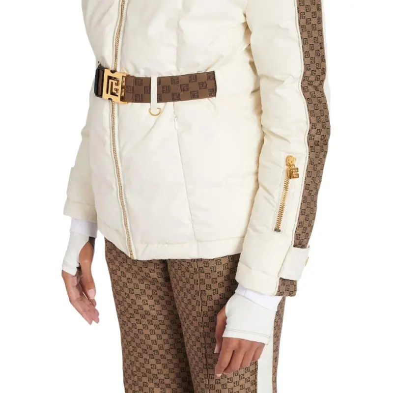 BALMAIN Pb Monogram Belted Ski Jacket-8