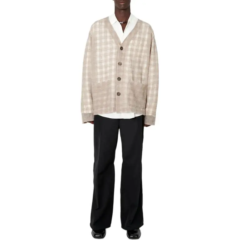OUR LEGACY Checked Button Up Cardigan-2