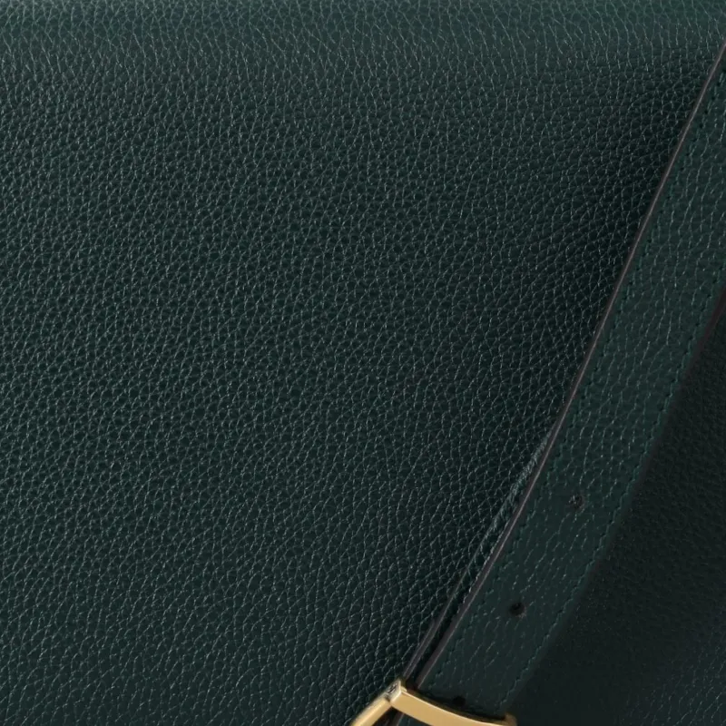 GUCCI Zumi Grained Leather Crossbody Bag Shoulder Bag Women's Green-4