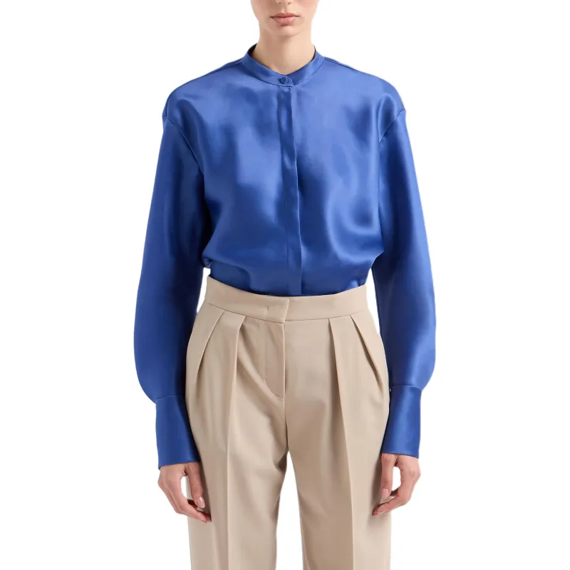 GIORGIO ARMANI Long sleeved Shirt In Triple Silk Georgette-1