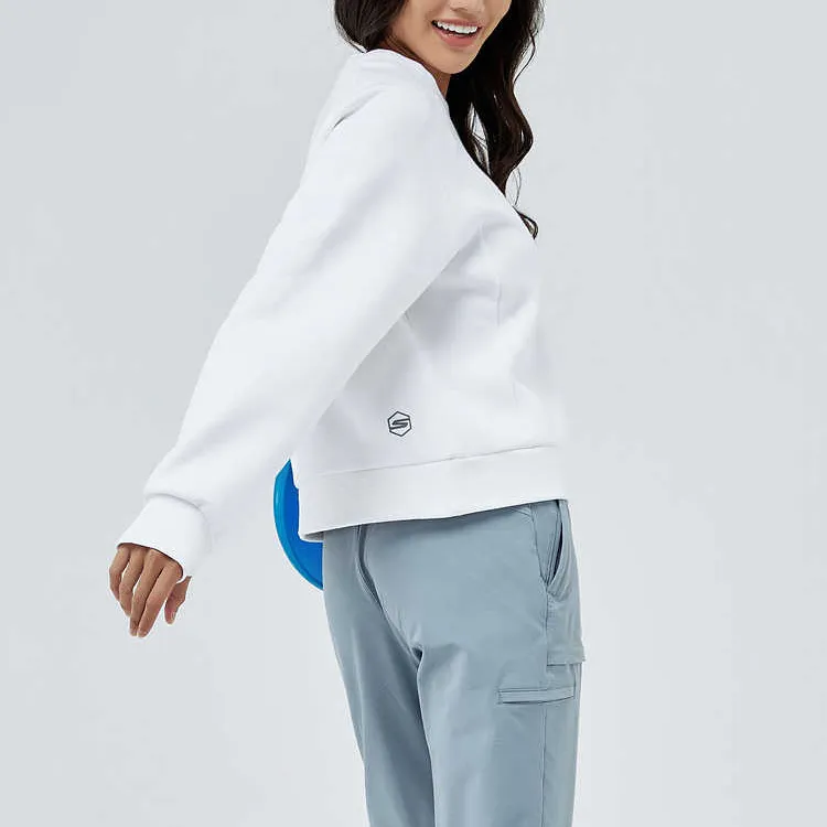 Skechers Comfort Sports Series Sweatshirt Women's Bright White-3
