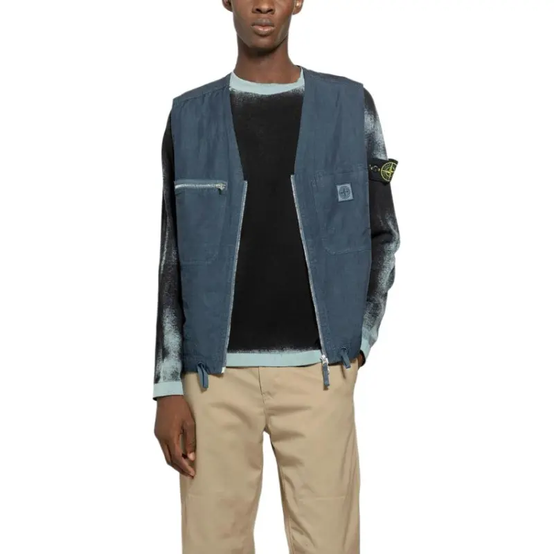 STONE ISLAND SS23 Vest Men's Blue-4