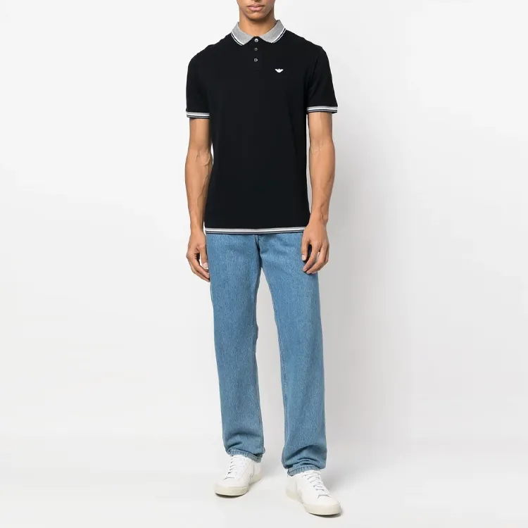 EMPORIO ARMANI SS23 Polo Shirt Men's Navy Blue-1
