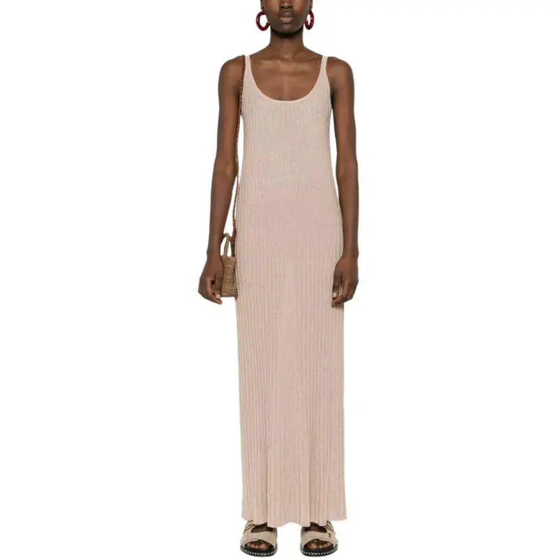 MaxMara Pleated Sleeveless Knitted Dress-2