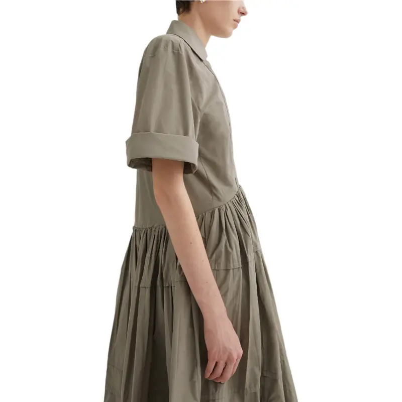 JIL SANDER Short Sleeved Midi Shirt Dress-3