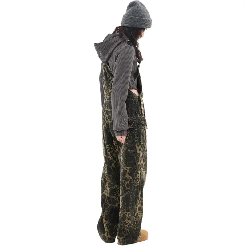 JIMI&JONS Overalls Unisex Leopard Print-6