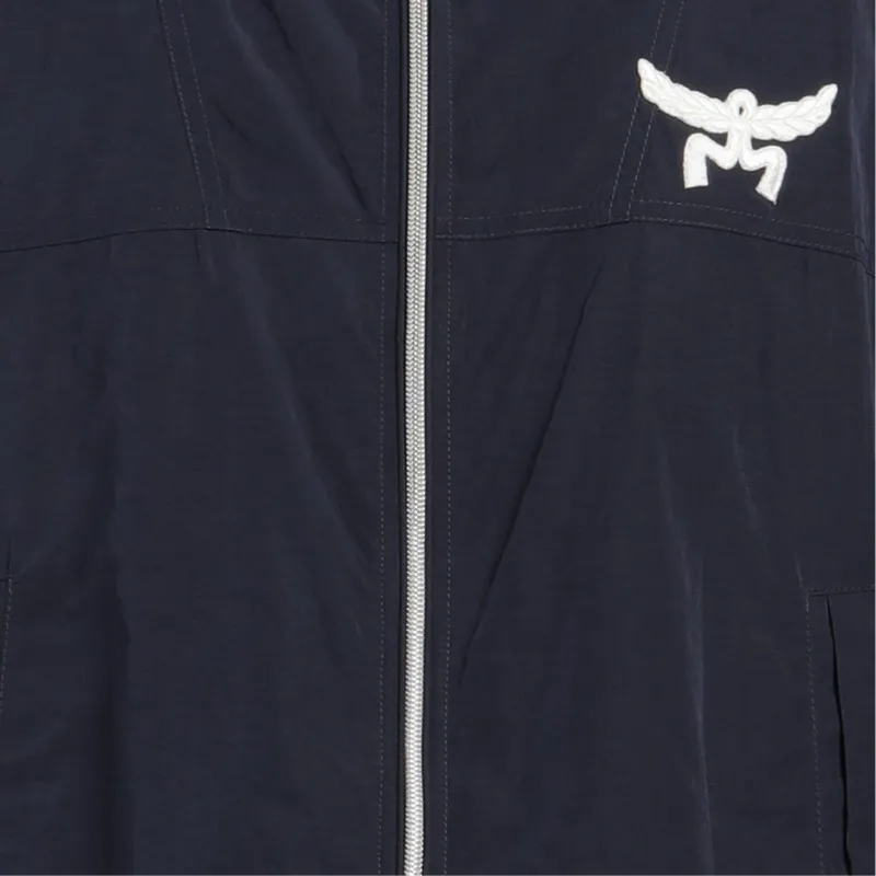 MCM Logo Patch Hooded Bomber Jacket-1