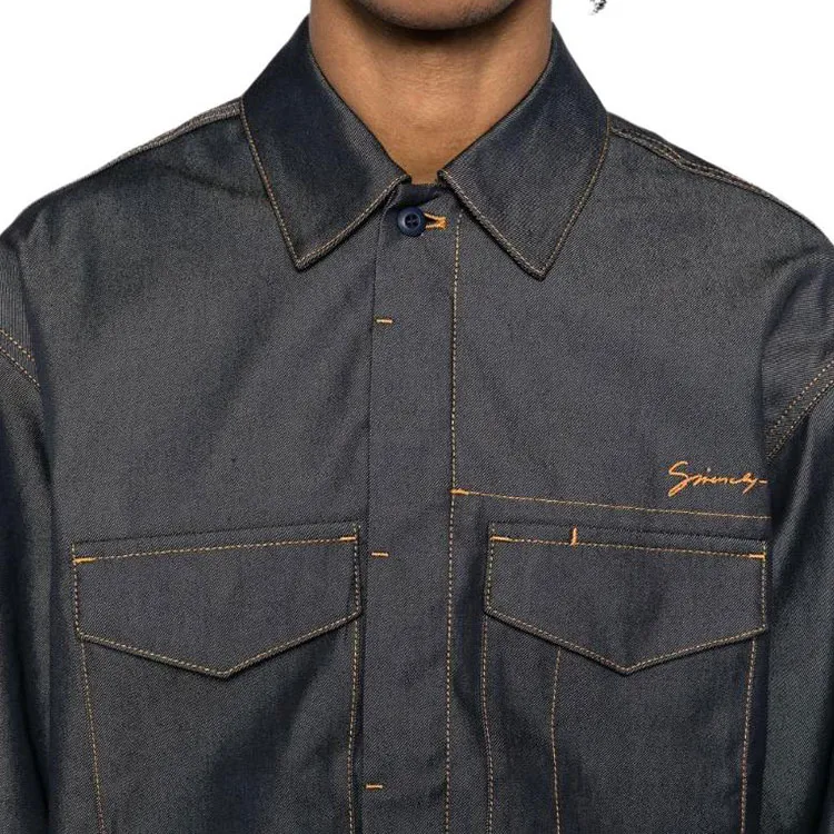 Givenchy Embroidered Denim Shirt-5
