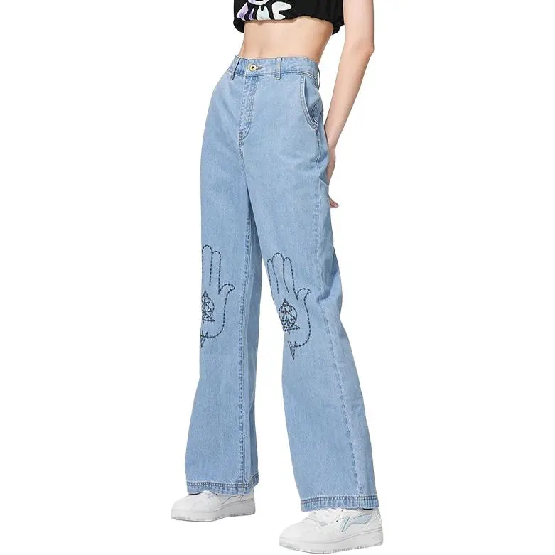 LiNing Jeans Women's Light Blue-3
