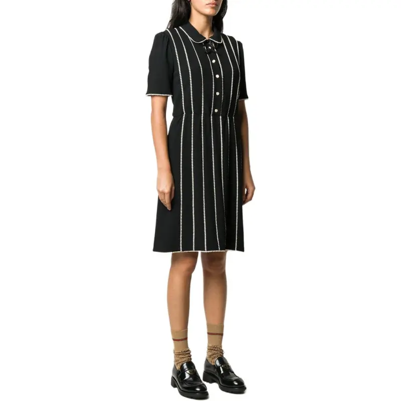 GUCCI SS23 Short Sleeved Dresses Women's Black-3