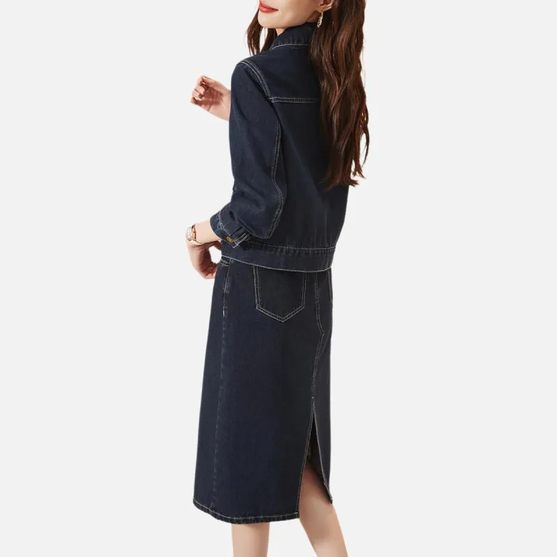 Mo Han Yi Mei Skirt Set Women's Black-1