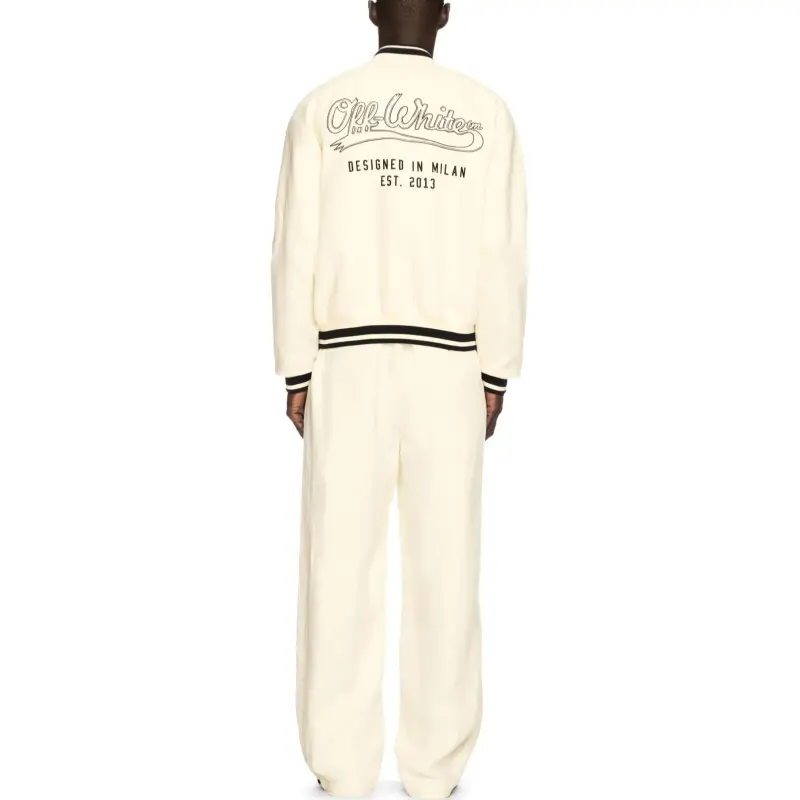 Off Logo Embroidered Button Up Jacket-2