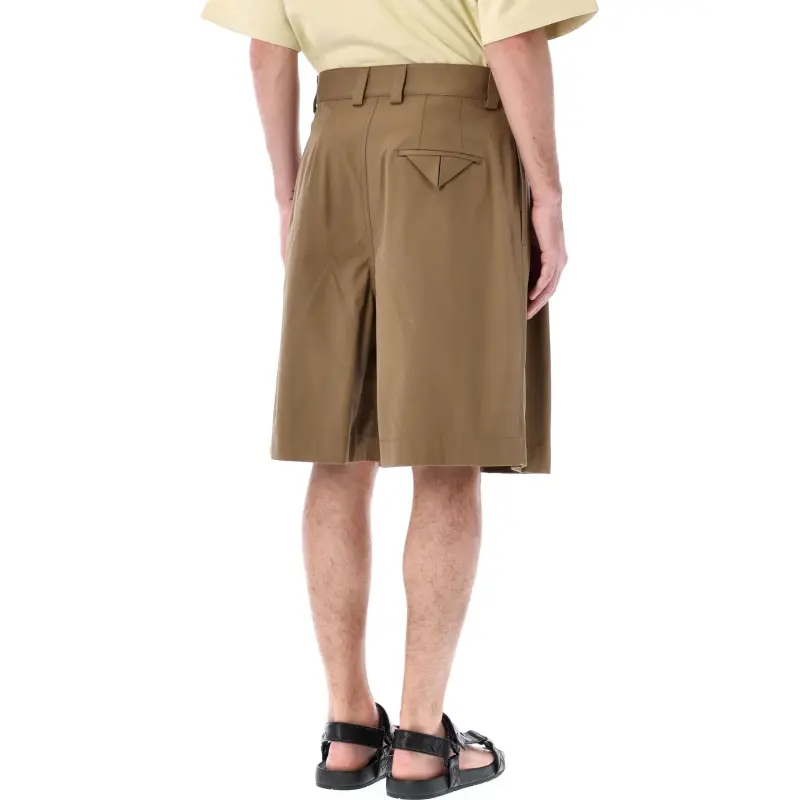 Bottega Veneta Gabardi Shorts Knitted Sweatpants Men's Brown-2