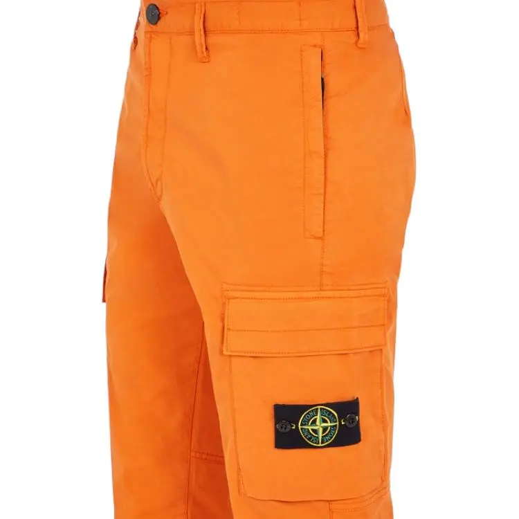 STONE ISLAND Cargo Pants Men Orange-2