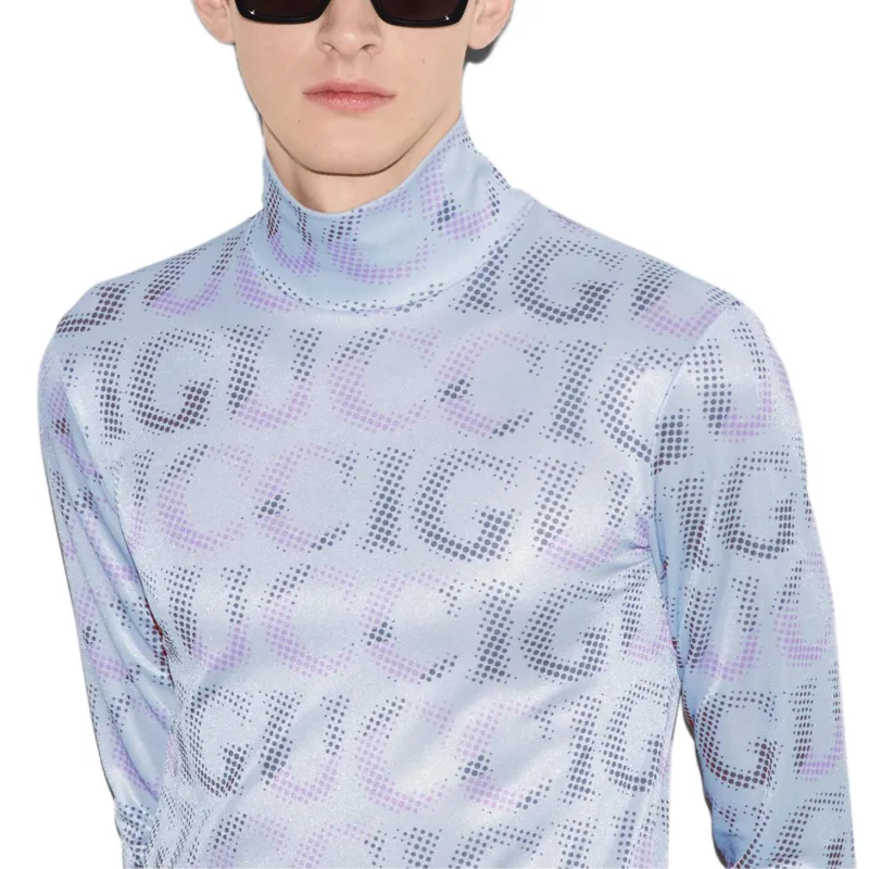 GUCCI T-Shirts Men Blue-4