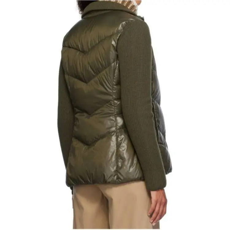 Moncler Logo Patch Knitted Padded Cardigan-4